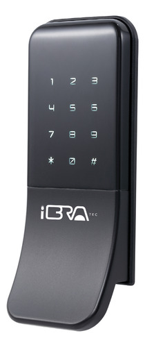 Fechadura Digital Com Puxador Ibratec Wave Pro Cor Preto