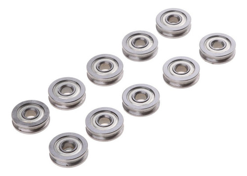 . 10 Unidades U604zz 4 Mm Polia Guia Com Ranhura Em U Selada