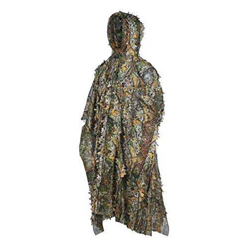 Traje Ghillie, Poncho 3d Leafy, Chaqueta Capucha De Cam...