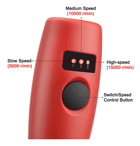 Mini Amoladora Eléctrica Usb Roja