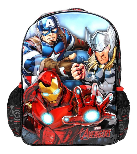 Mochila De Costas Avengers Os Vingadores Revolution G Xeryus Cor Preto