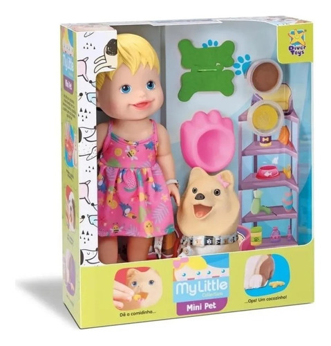 Muñeca Mi Primer Mascota Con Accesorios Divertoys Ik 029