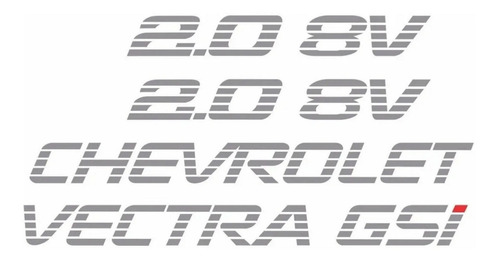 Kit De Adesivos Emblema Vectra Gsi 2.0 8v Completo Gsi8v Cor PRATA