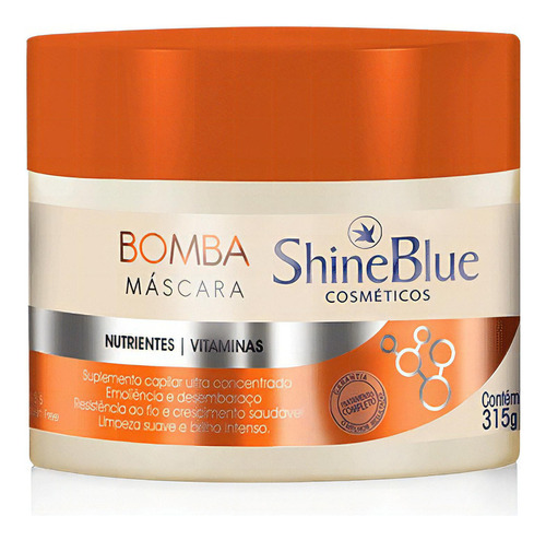 Máscara De Tratamento Bomba Pantenol Shine Blue 315g