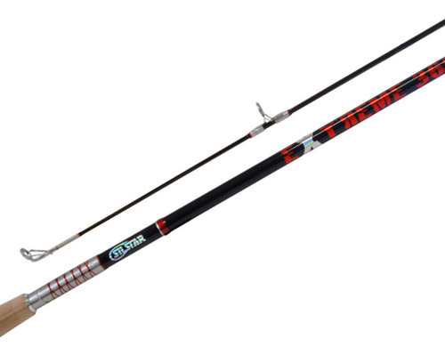 Caña De Pescar Spincast Silstar Extreme Negro - 210cm X 200g - Acción Heavy Con Resistencia De 30 Lb Para Señuelo De 120g