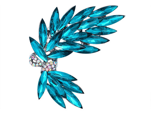 Pañuelo Y Broche Con Forma De Ramo De Flores F Crystal Bouqu