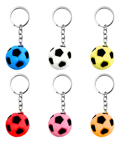 12 Llaveros Balón Fútbol Soccer Pelotas Mayoreo Juego Regalo Variado