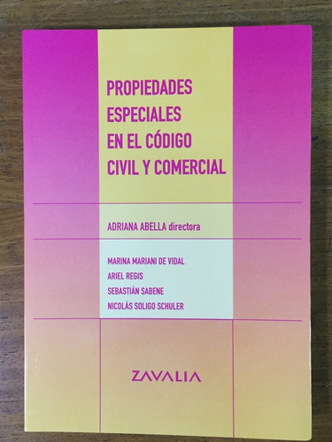 Propiedades Especiales En El Codigo Civil Y Comercial - Abel