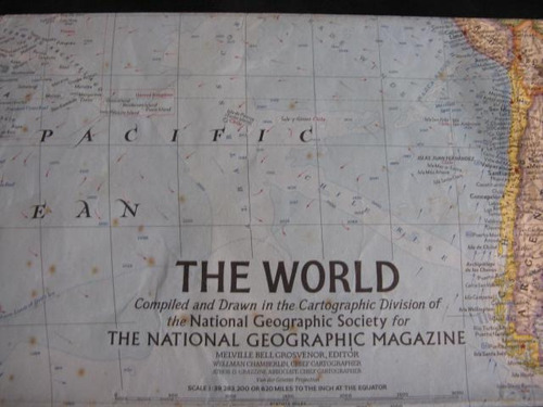 Mercurio Peruano: Mapa Nat Geographic Mundo 1965 F4 L175