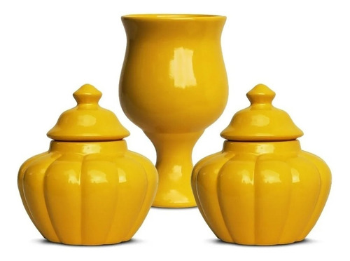 Conjunto De Vasos Prime Amarelos