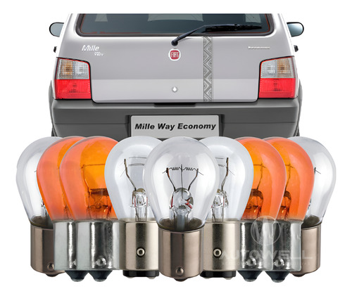 Kit Lâmpadas Lanterna Traseira Fiat Uno Fiorino Doblo Strada