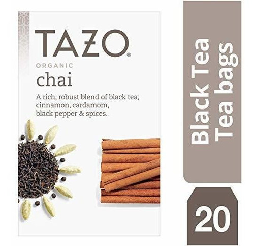 Tazo Orgánica Chai Té Negro Bolsas De Filtro (20 Unidades)