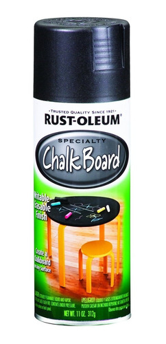 Imagen 1 de 7 de Chalkboard - Pizzarón En Aerosol Rust Oleum Color Negro Mate
