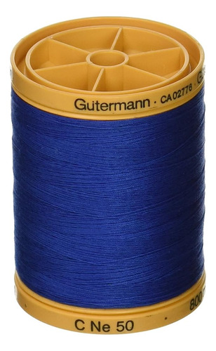 Gutermann Natural Cotton Thread Sólidos 876yd, Royal Blue