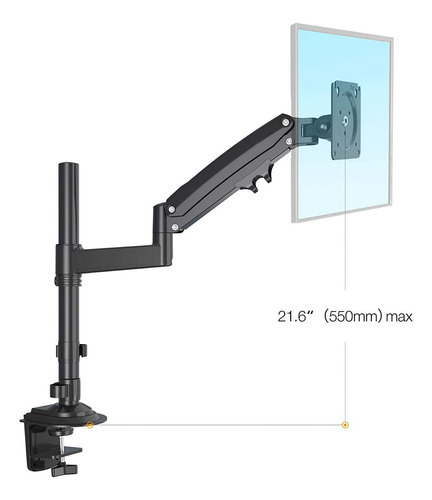 Soporte De Escritorio Con Brazos Flexibles Para Notebook Color Negro