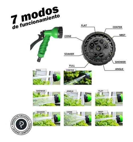 Imagen 5 de 10 de Manguera De Riego X 15 Metros Acople Rapido + Pistola
