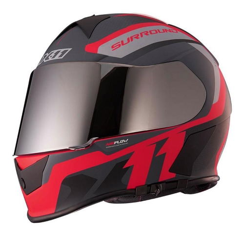 Capacete Moto X11 Revo Pro Surround Vermelho 64