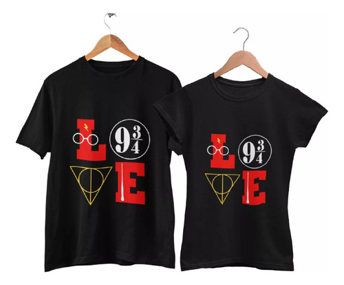 Playeras Duo Harry Love Pareja Novios Esposos Regalo.