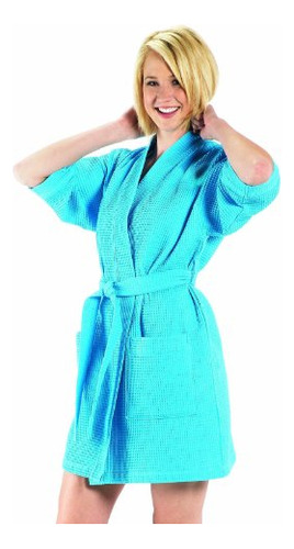 Bata Tipo Kimono Hasta El Muslo Para Mujer, Talla Única, Col