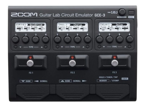 Interfaz de audio Zoom Gce-3 para guitarra y contrabajo, color negro