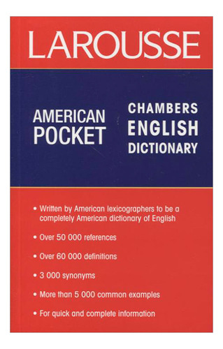 Libro Larousse Chambers American Pocket English Dictionary