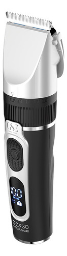 Kit Peluquería Máquina Cortadora Titanio Cabello Pelo Barba Color Negro