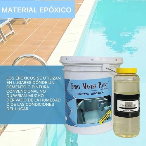 Imagen 6 de 10 de Pintura Para Alberca 10 Kgs Para 50 M2