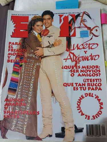 Lucero Y Alejandro Fernández En Portada De Revista Eres 1992