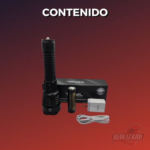 Lampara Tactica Militar Recargable Usb C Led Dimeable Al-135