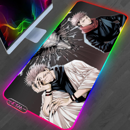 Ryomen Sukuna Itadori Yuji Rgb Mouse Pad Accesorio Para Led