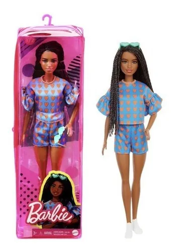 Muñeca Barbie Cabello Trenzado Modelo Fashionistas #123