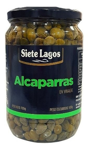 Alcaparras En Vinagre Siete Lagos X 700 Gr.