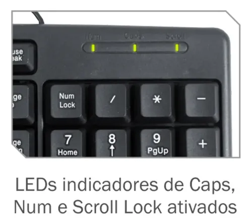 Kページ Teclado K-Mex KB-3728 USB com fio Padrão ABNT2 com teclado
