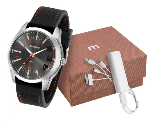 Relógio Mondaine Masculino Analógico Prata + Brinde