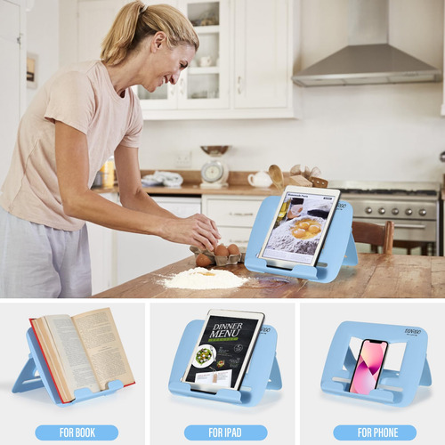 Soporte Portatil Para Libros Resistente Al Agua Color Azul Blue