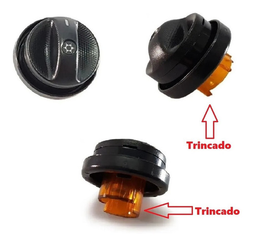 Imagem 1 de 3 de Botão Regulagem Ar Condici Palio Fire 10 Plast Trincado Novo