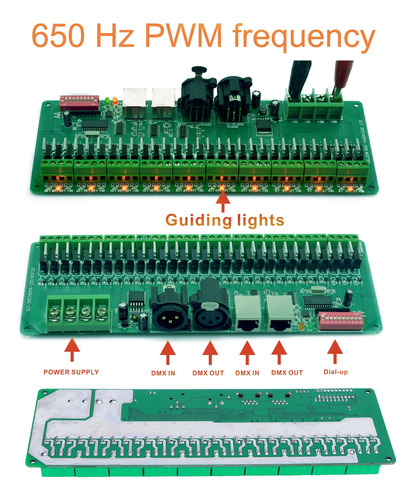 U Decodificador De Controlador Led Dmx512 De 30 Canales
