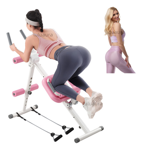 Banco Para Ejercicio Multifuncional Bancos Gym Abdominales Rosa