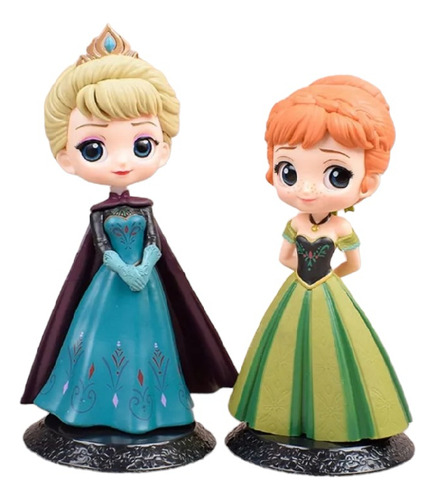 Princesas Anna Y  Elsa Con Base Frozen Tipo Disney Infinity 