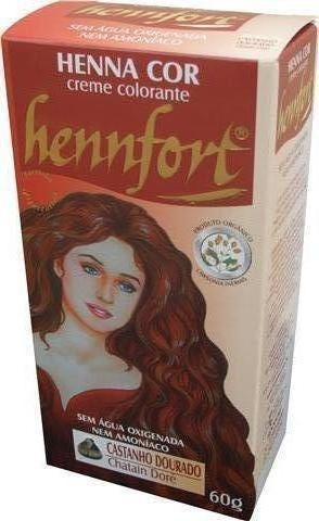 Kit 2 Henna Hennfort Em Creme 60g - Castanho Dourado