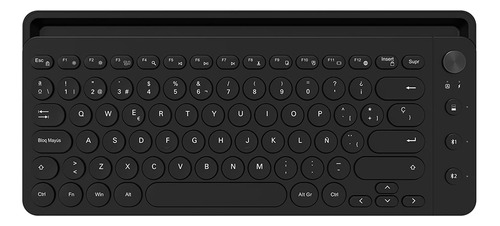 Teclado Inalámbrico Teros Bt 3.0 + 5.2 Recargable 80 Teclas Teclado Negro