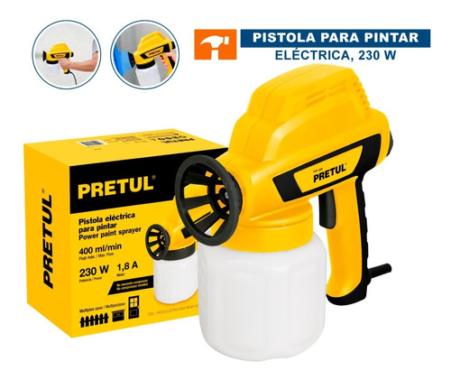 Pistola Para Pintar Eléctrica, 230 W, Pretul 28031