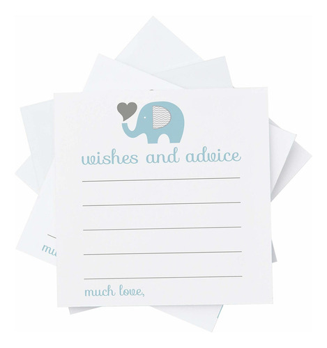 Elefante Wishes & Asesoramiento Cards Boys Ducha De Bebé