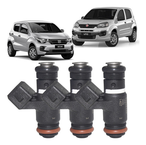 3 X De Bico Fiat Argo Cronos Mobi Uno 3cc Flex Ipe052