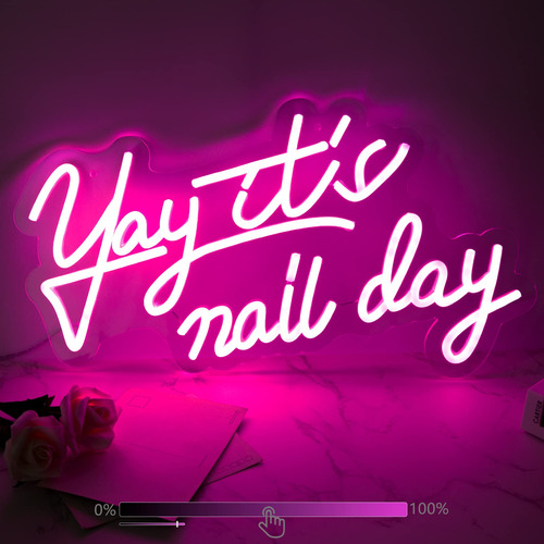 It's Nail Day Letrero Neon Para Decoracion Pared Luz Led