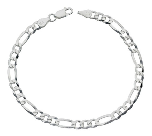 Pulsera Plata Italiana Hombre 19cm