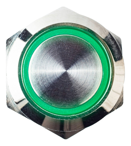 Boton Switch Momentaneo Metalico Iluminado 12v 19mm Conector
