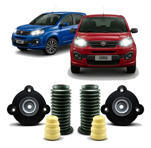 Par Kit Coxim + Batente Coifa Dianteiro Fiat Uno 2010 A 2017