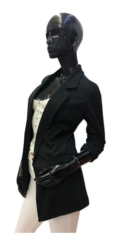 Imagen 8 de 8 de Saco Blazer Mujer Manga 3/4 Formal Casual Cuello Solapa