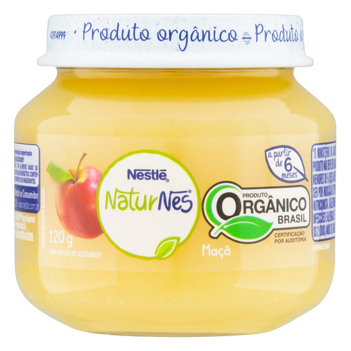 Mingau Nestlé Naturnes de maçã sem glúten A Partir de 8 Meses 120 g
